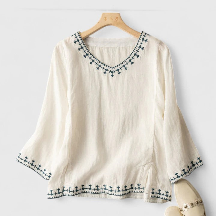 Taysia | Elegantní blůza s V výstřihem